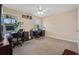 Spacious office with natural light, two desks, rolling chairs, cabinets and neutral colored carpet at 654 Euharlee Five Forks Rd, Kingston, GA 30145