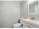 Powder room featuring modern fixtures and a white vanity at 175 River Run, Roswell, GA 30075