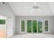 Bedroom with a ceiling fan and large windows at 175 River Run, Roswell, GA 30075