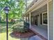 Inviting covered front porch and walkway featuring updated hardware and exterior paint at 351 Ridgewater Dr, Marietta, GA 30068