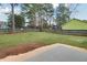 Spacious fenced backyard with a concrete patio that is perfect for outdoor entertaining and relaxation at 8914 Gardener Dr, Jonesboro, GA 30238