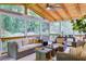 Relaxing screened porch with comfortable seating and a wooded view at 1043 Elizabeth Ne Ct, Atlanta, GA 30306