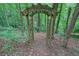 Wood archway into the backyard of the home at 3267 Standing Peachtree Nw Trl, Kennesaw, GA 30152
