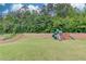 Large backyard with a playset, perfect for Gathering fun and entertainment at 4240 Summer Breeze Way, Buford, GA 30518