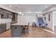 Modern kitchen with granite counters, stainless appliances, and island with seating for casual dining at 4240 Summer Breeze Way, Buford, GA 30518