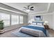 Main bedroom featuring carpet, a ceiling fan, recessed lighting, and windows that bring in plenty of natural light at 4240 Summer Breeze Way, Buford, GA 30518