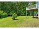 Well-maintained backyard with vibrant green grass and mature trees offering shade at 35 Pawn Dr, Carrollton, GA 30116