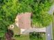 Aerial view of the property surrounded by mature trees and lush landscaping at , Marietta, GA 30064