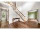 Bright foyer with hardwood floors, staircase, and an open layout at , Marietta, GA 30064