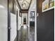 Hallway featuring a dark accent wall with contrasting white trim at 1211 Mortimer Se Pl, Atlanta, GA 30317