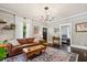 Stylish living room with hardwood floors, large area rug, and plentiful light at 1211 Mortimer Se Pl, Atlanta, GA 30317