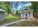 Outdoor shed in backyard with stepping stones leading up to it at 2610 Cheney St, Atlanta, GA 30344
