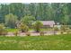 Brick and siding house surrounded by lush greenery and a well-maintained lawn at 5401 Smoke Rise Dr, Smoke Rise, GA 30087
