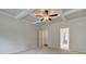 Spacious bedroom with trey ceiling, carpet, recessed lighting, and ceiling fan at 600 Sidney Ct, Stockbridge, GA 30281