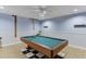 Basement game room with a pool table and accent lighting at 2365 Valley Mill Dr, Buford, GA 30519