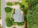 Aerial view showcases lush greenery and mature trees, with a well-manicured lawn and charming backyard playset at 4004 Charrwood Trce, Marietta, GA 30062