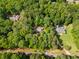 An aerial view showcasing the lush landscape surrounding a neighborhood with mature trees at 1920 Jett Ridge Rd, Cumming, GA 30041