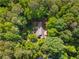 Overhead shot of lush landscaping surrounding a single story home at 1920 Jett Ridge Rd, Cumming, GA 30041