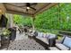 Covered patio with a ceiling fan, a grill, and outdoor seating at 4779 Bogan Meadows Dr, Buford, GA 30519