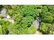 Lush green canopy aerial view of home and pool in the trees offering a sense of privacy at 2858 Mornington Nw Dr, Atlanta, GA 30327