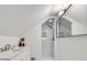 Bathroom featuring a white vanity and shower, with modern fixtures at 332 Shadowmoor Dr, Decatur, GA 30030