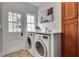 Convenient laundry room with modern appliances and outdoor access at 332 Shadowmoor Dr, Decatur, GA 30030
