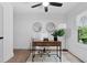 Bright home office featuring a wooden desk, modern décor, and natural light at 1643 Flintwood Se Dr, Atlanta, GA 30316