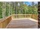 Spacious wooden deck offers scenic views and blends seamlessly with natural surroundings at 297 Delta Dr, Mcdonough, GA 30252