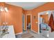 Bathroom with white vanity, tile flooring, and access to the bedroom and closet at 506 Glen Ivy # 5, Marietta, GA 30062