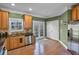 Well-lit kitchen with stainless steel appliances and cabinetry, plus an outside view at 506 Glen Ivy # 5, Marietta, GA 30062