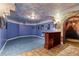 Unique bar area with custom woodwork, ceiling mural, and a spacious seating area at 11569 Finley St, Suwanee, GA 30024