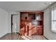 Dining room with built-in hutch for storage and display at 3075 Superior Dr, Dacula, GA 30019