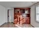 Dining room with built-in hutch for storage and display at 3075 Superior Dr, Dacula, GA 30019