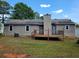 The backyard has a wooden deck, a chimney and some grass at 1094 Reynolds Ct, Morrow, GA 30260