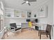 Well-lit office space with built-in shelving, clean lines and contemporary decor at 1820 Hunters Moon Dr, Alpharetta, GA 30005