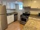 Kitchen featuring white cabinets, granite countertops, and stainless steel appliances at 1233 Woodland Ne Ave # 5, Atlanta, GA 30324