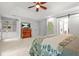 Large main bedroom with trey ceiling, closet and a sitting area at 3870 Windhurst Dr, Lilburn, GA 30047