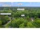 Aerial view of the Kennesaw, GA, home near Lewis Elementary School and Cobb Pkwy NW, surrounded by trees at 3924 Lorien Nw Way, Kennesaw, GA 30152