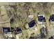 Aerial view of the 1-acre lot with a fire pit at 3924 Lorien Way NW, Kennesaw, GA 30152 at 3924 Lorien Nw Way, Kennesaw, GA 30152