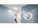 Finished basement hallway features gray walls and gray luxury vinyl floors at 3924 Lorien Nw Way, Kennesaw, GA 30152