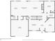First floor plan of a home including kitchen, Gathering room, office, and garage at 7820 Bristol Valley Dr, Cumming, GA 30028