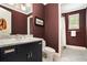 Stylish bathroom features a marble countertop vanity and walk-in shower with tile flooring at 927 Berkshire Ne Rd, Atlanta, GA 30324
