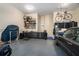 Well-organized garage space with storage and workspace and epoxy flooring at 927 Berkshire Ne Rd, Atlanta, GA 30324