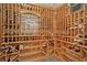 Custom wine cellar with extensive wooden racking and shelving, perfect for storing a large collection at 927 Berkshire Ne Rd, Atlanta, GA 30324