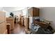 Attic storage area with boxes and belongings at 212 Postell Rd, Dallas, GA 30157