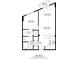 Detailed floor plan showcasing the layout, dimensions, and square footage of the property at 2277 Peachtree Ne Rd # 611, Atlanta, GA 30309