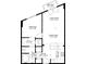 Detailed floor plan featuring a bedroom, living room, dining area, kitchen, balcony, bathroom, walk-in closet, and foyer at 2277 Peachtree Ne Rd # 611, Atlanta, GA 30309