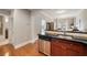 Kitchen view with a breakfast bar overlooking the sink, stainless appliances and open floor plan at 2277 Peachtree Ne Rd # 611, Atlanta, GA 30309