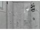 Modern shower with decorative tiling at 1358 Millstream Trl, Lawrenceville, GA 30044
