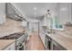 Modern kitchen features stainless steel appliances, granite countertops, and custom cabinetry at 2592 River Oak Dr, Decatur, GA 30033